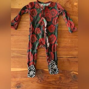 Bums And Roses Floral Footie PJs